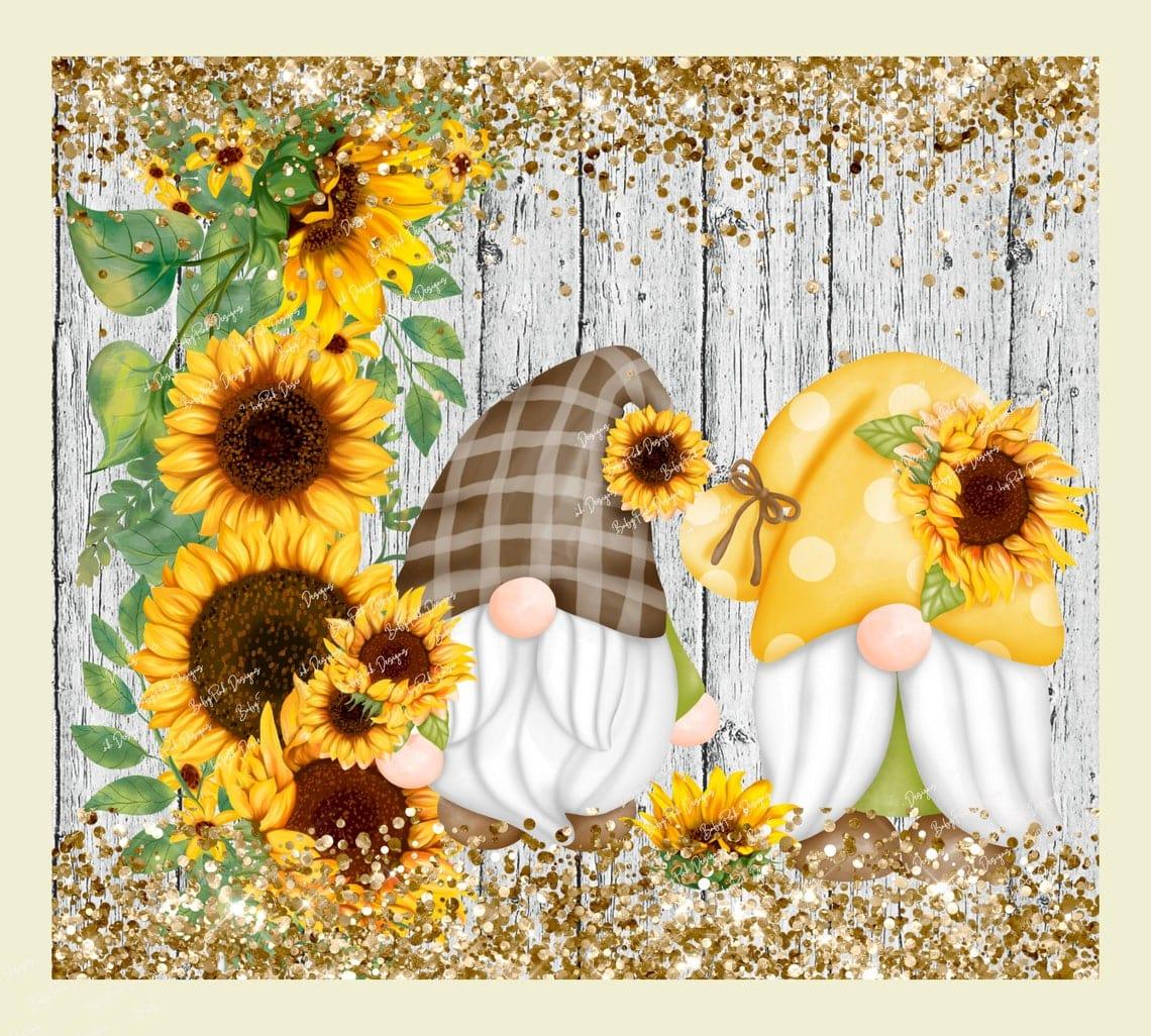 Sunflower Gnomes 30 oz. Straight Skinny Tumbler by SSC Designs - Scrapbook Supply Companies