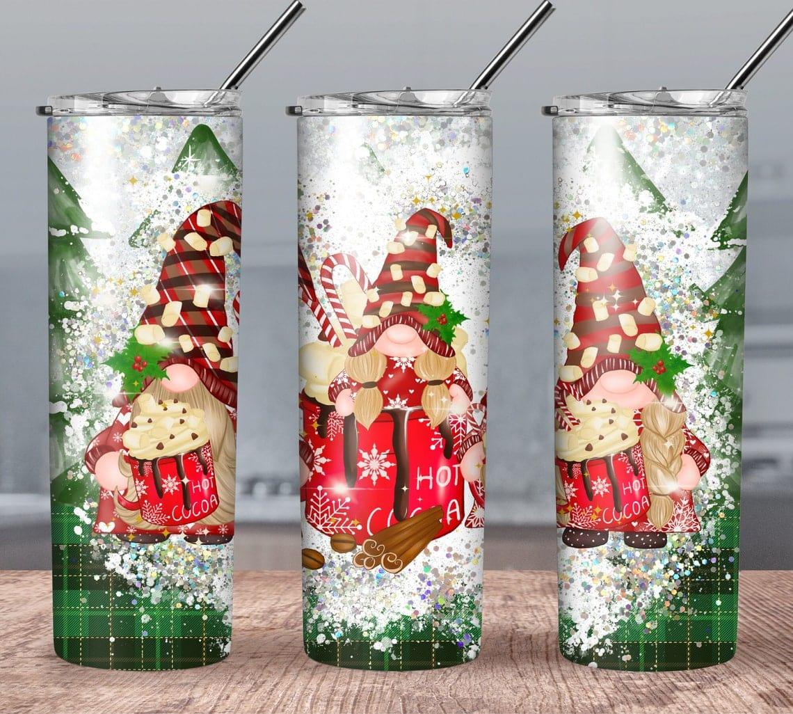 Happy Hot Cocoa Gnomes 30 oz. Straight Skinny Tumbler by SSC Designs - Scrapbook Supply Companies