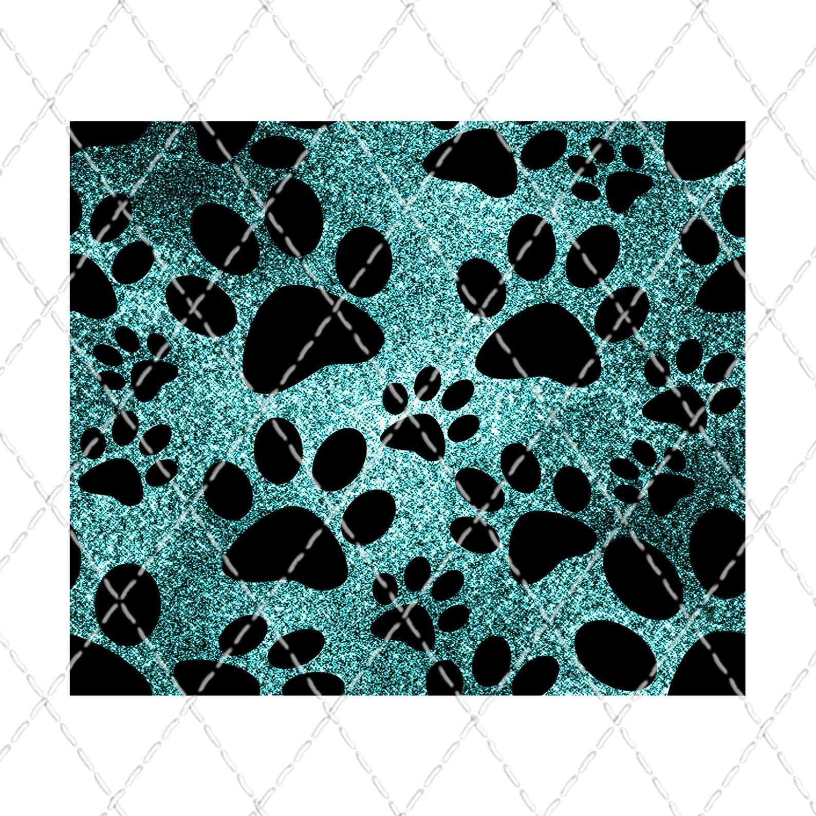 Teal Pet Paws 30 oz. Straight Skinny Tumbler by SSC Designs - Scrapbook Supply Companies