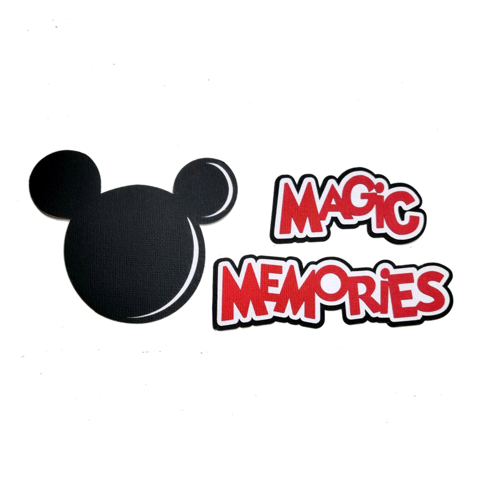 Disneyana Title & Icon Magic Memories Fully-Assembled Laser Cut Scrapbook Embellishment by SSC Laser Designs