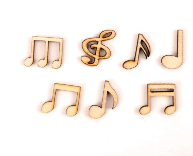 Woodies Collection Assorted Music Notes Wood Shapes by SSC Designs - Pkg. of 12