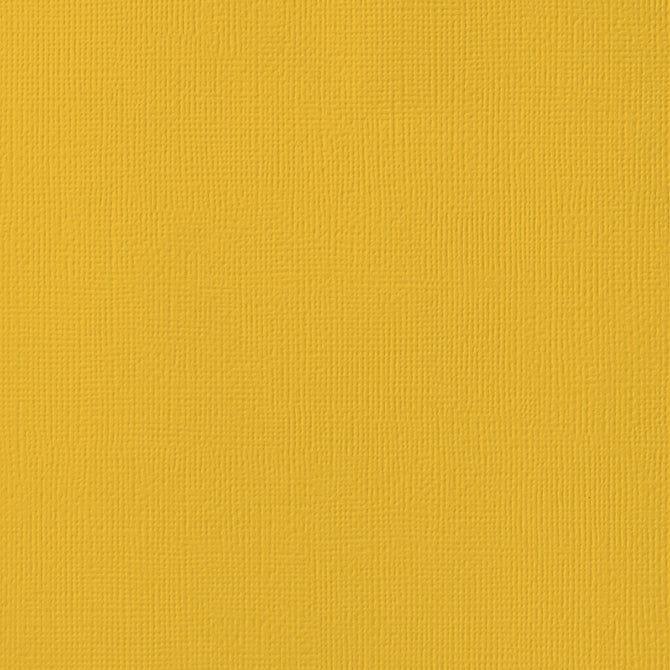 Mustard 12 x 12 Textured Cardstock by American Crafts - Scrapbook Supply Companies