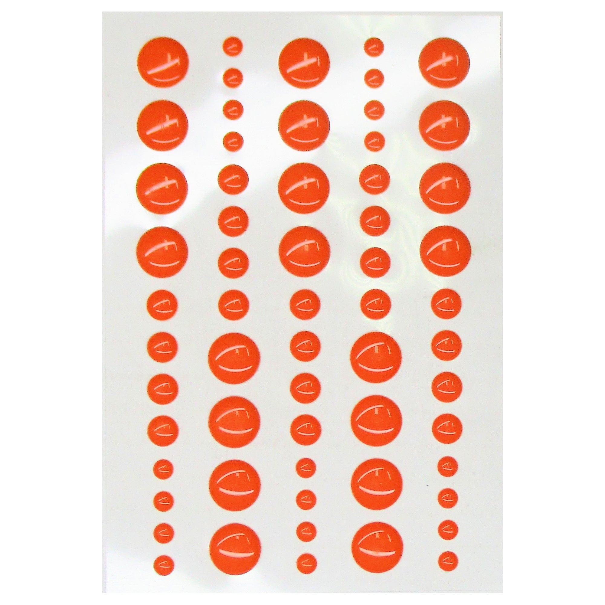 Our Brads Need Friends Collection 3 x 5 Orange Scrapbook Enamel Sticky Back Dots by Eyelet Outlet 60 Count - Scrapbook Supply Companies