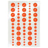 Our Brads Need Friends Collection 3 x 5 Orange Scrapbook Enamel Sticky Back Dots by Eyelet Outlet 60 Count - Scrapbook Supply Companies