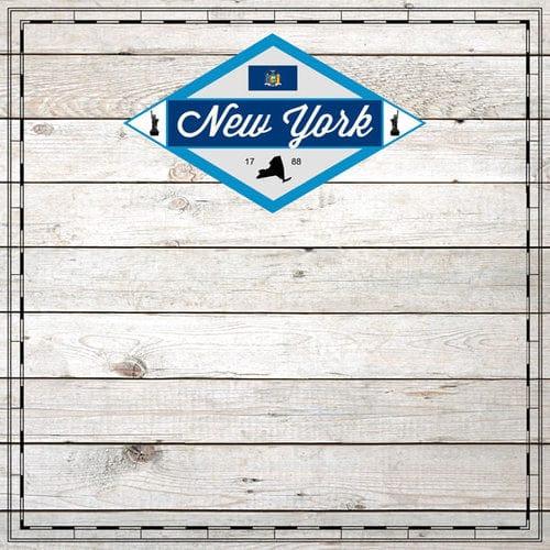 Sightseeing Collection New York Wood 12 x 12 Scrapbook Paper by Scrapbook Customs - Scrapbook Supply Companies