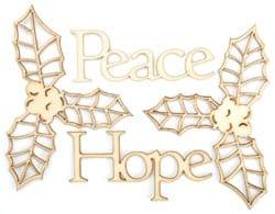 Wood Flourishes Collection Peace Wood Flourishes by Kaisercraft - Scrapbook Supply Companies