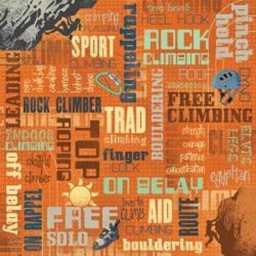 Rock Climbing Collection Rock Climbing Collage 12 x 12 Scrapbook Paper by Karen Foster Design
