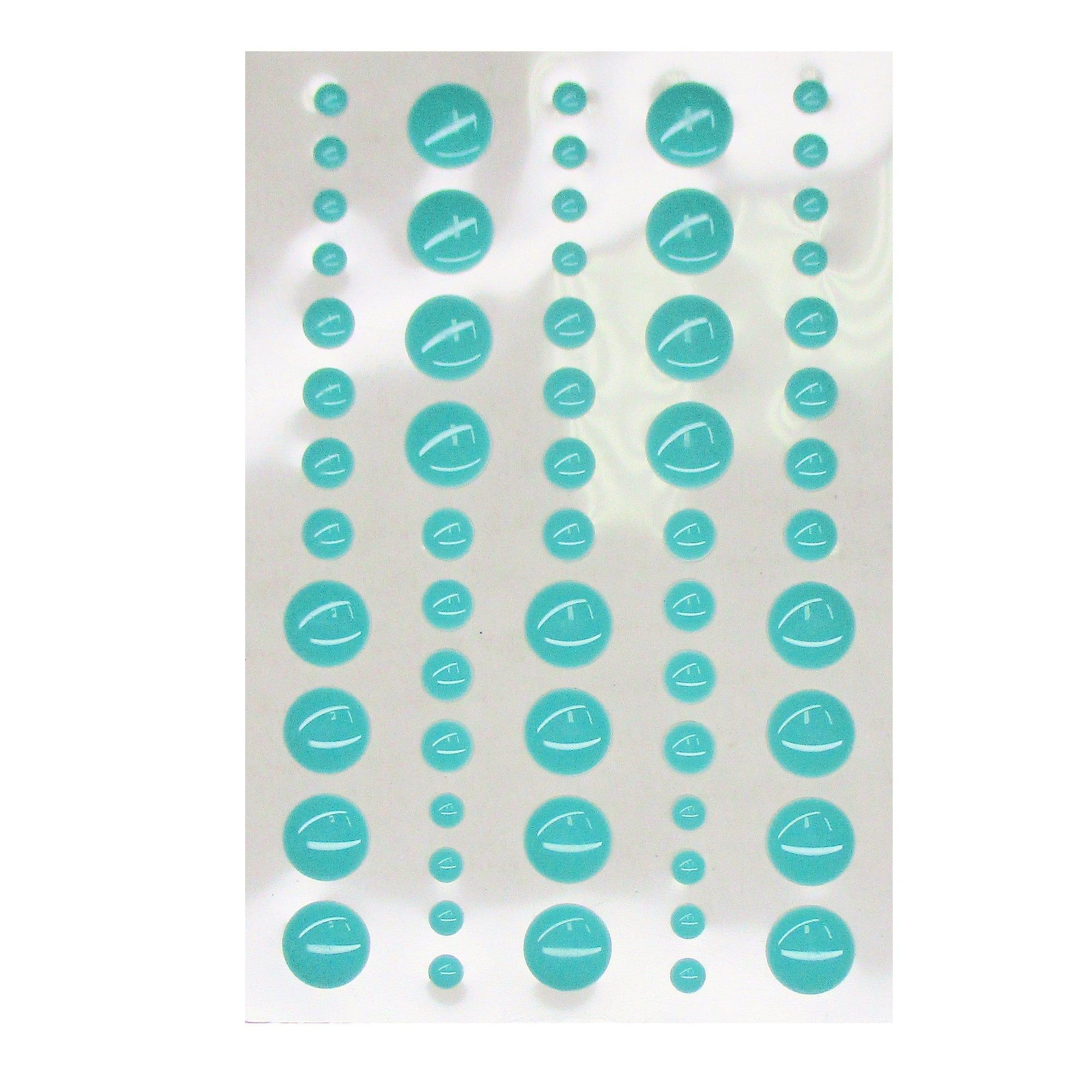 Our Brads Need Friends Collection 3 x 5 Turquoise Scrapbook Enamel Sticky Back Dots by Eyelet Outlet 60 Count - Scrapbook Supply Companies