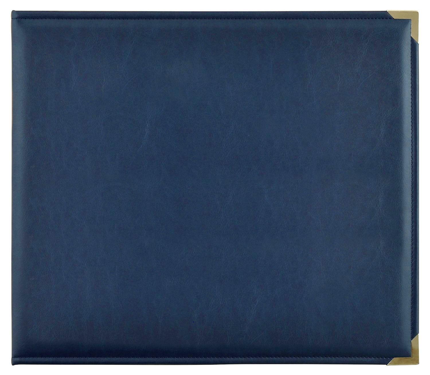 Classic Leather Navy 12 x 12 D-Ring Scrapbook Album by Kaisercraft - Scrapbook Supply Companies