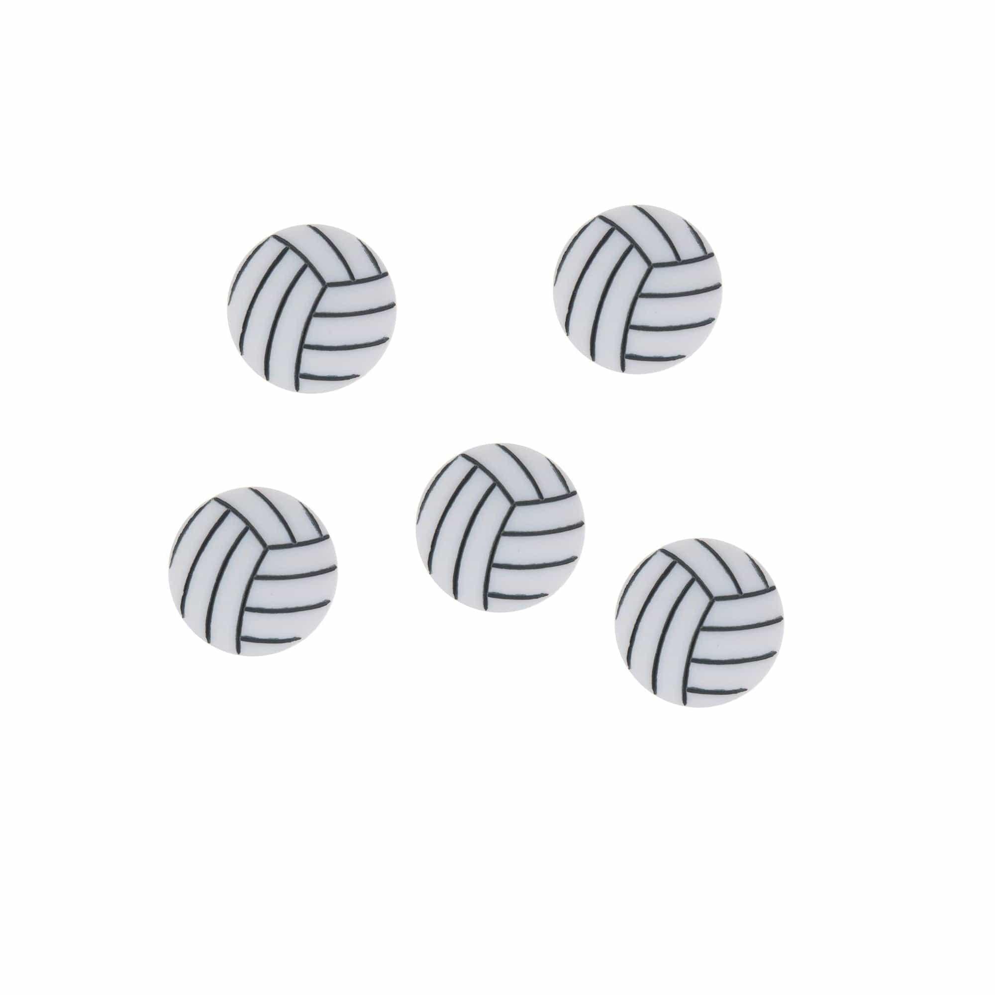 Volleyball Fun Collection Volleyball Scrapbook Buttons by SSC Designs - Pkg. of 5