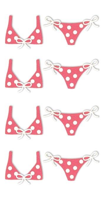 Pink Bikinis Essentials Scrapbook Embellishment by Sandylion - Scrapbook Supply Companies