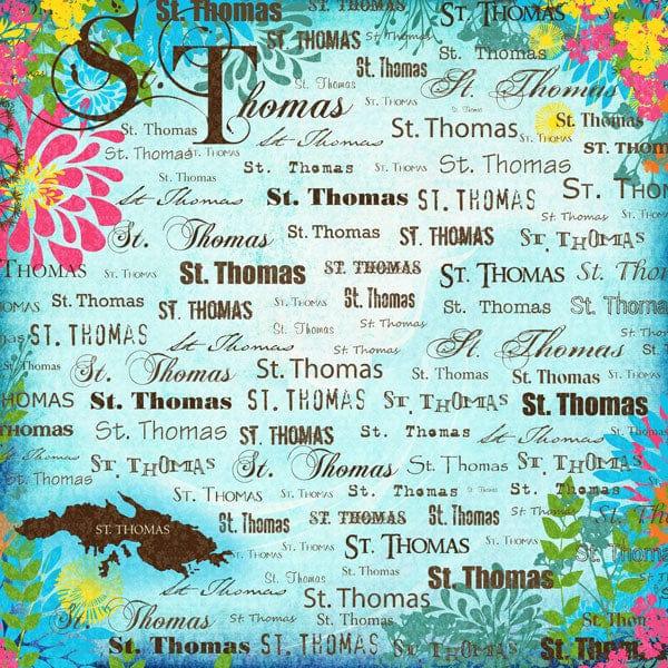 Paradise Collection St. Thomas 12 x 12 Scrapbook Paper by Scrapbook Customs - Scrapbook Supply Companies