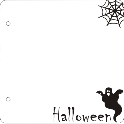 Halloween Etched Acrylic Album Cover by Laserline - 7 3/4" Square