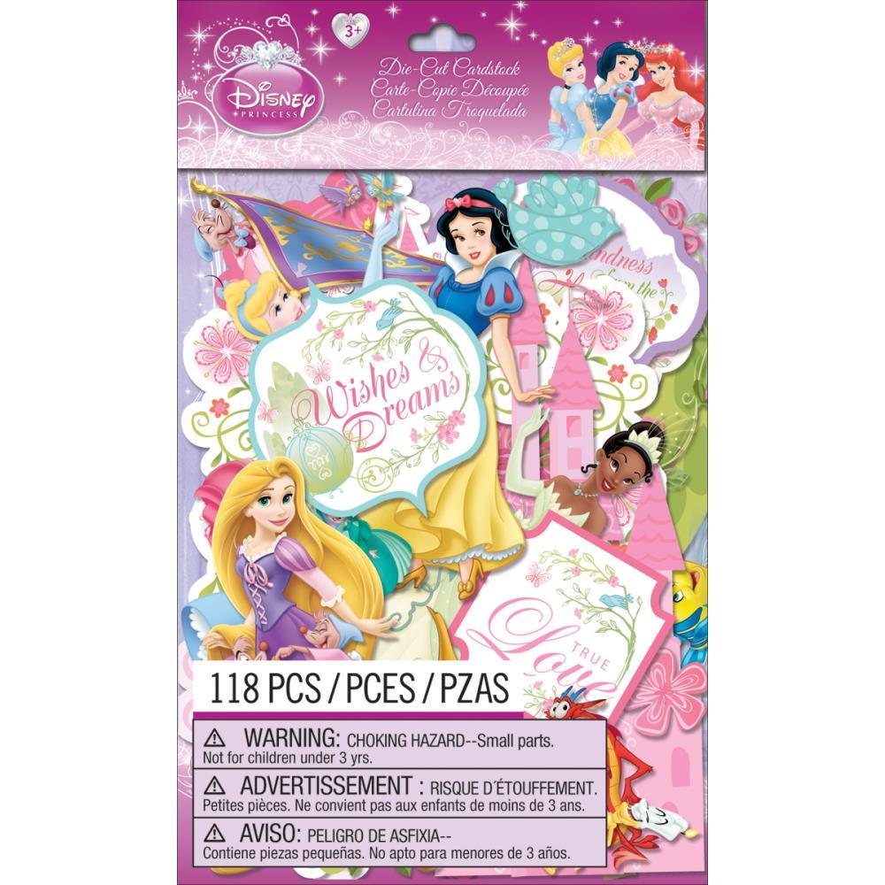 Disney Princess Collection 5 x 7 Glittered Princess Scrapbook Cardstock Die Cuts by EK Success - Scrapbook Supply Companies