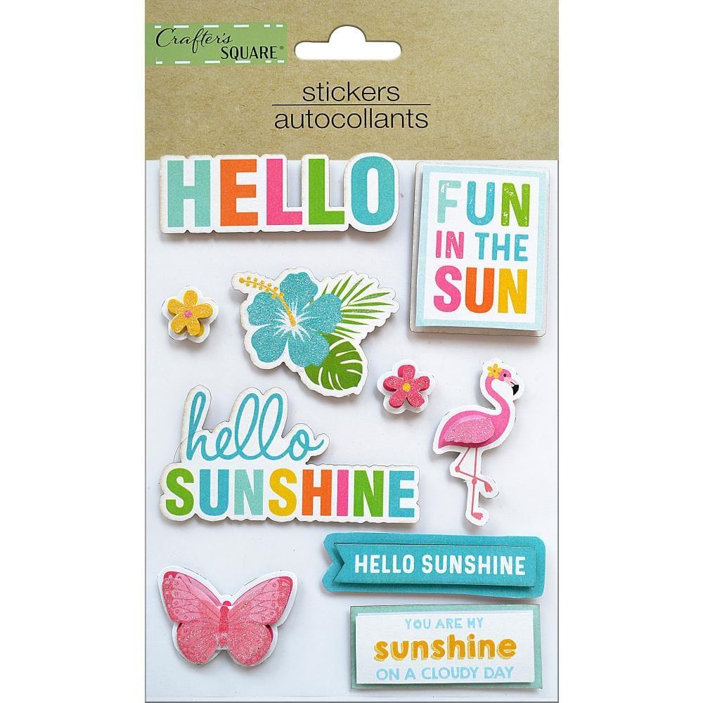 Summer Sun Collection Fun In The Sun 5 x 7 Self-Adhesive 3D Scrapbook Embellishments by Little Birdie - Scrapbook Supply Companies