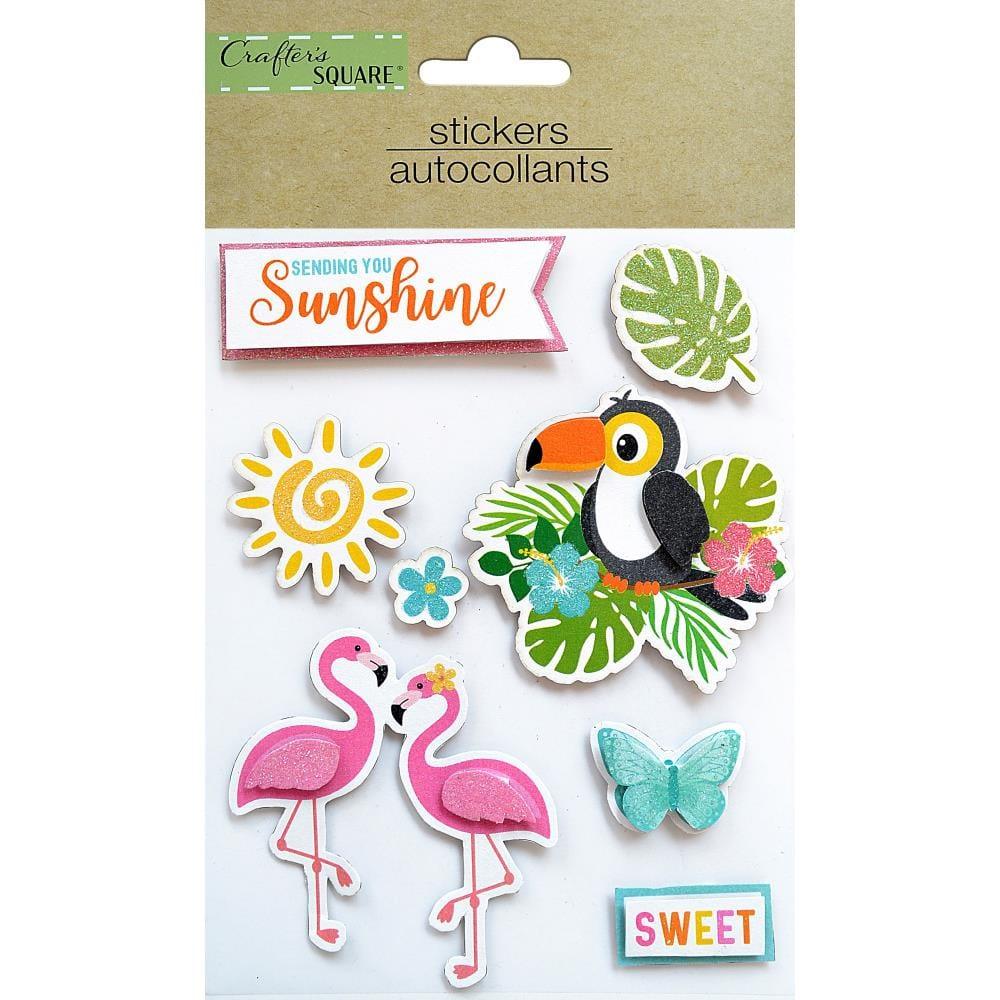 Summer Sun Collection Sending Sunshine 5 x 7 Self-Adhesive 3D Scrapbook Embellishments by Little Birdie - Scrapbook Supply Companies