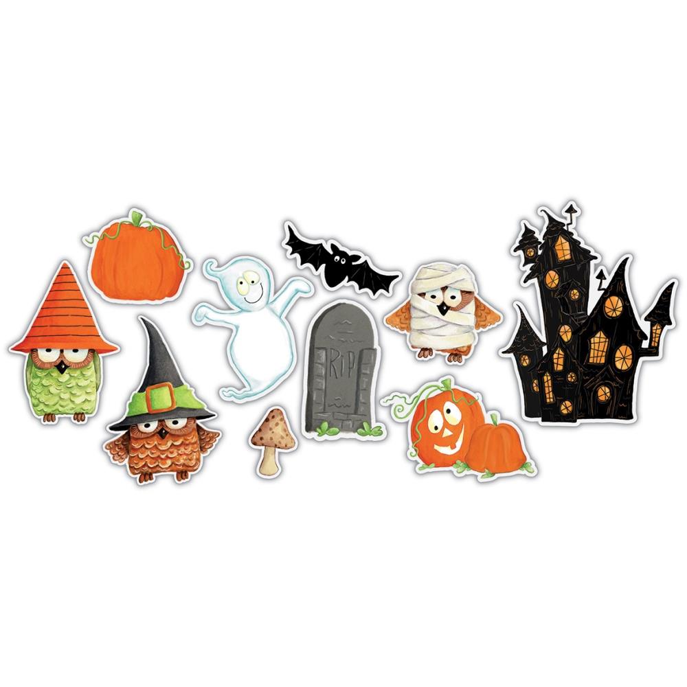 Happy Haunting Collection Printed Wooden Ephemera Scrapbook Embellishments by Craft Consortium