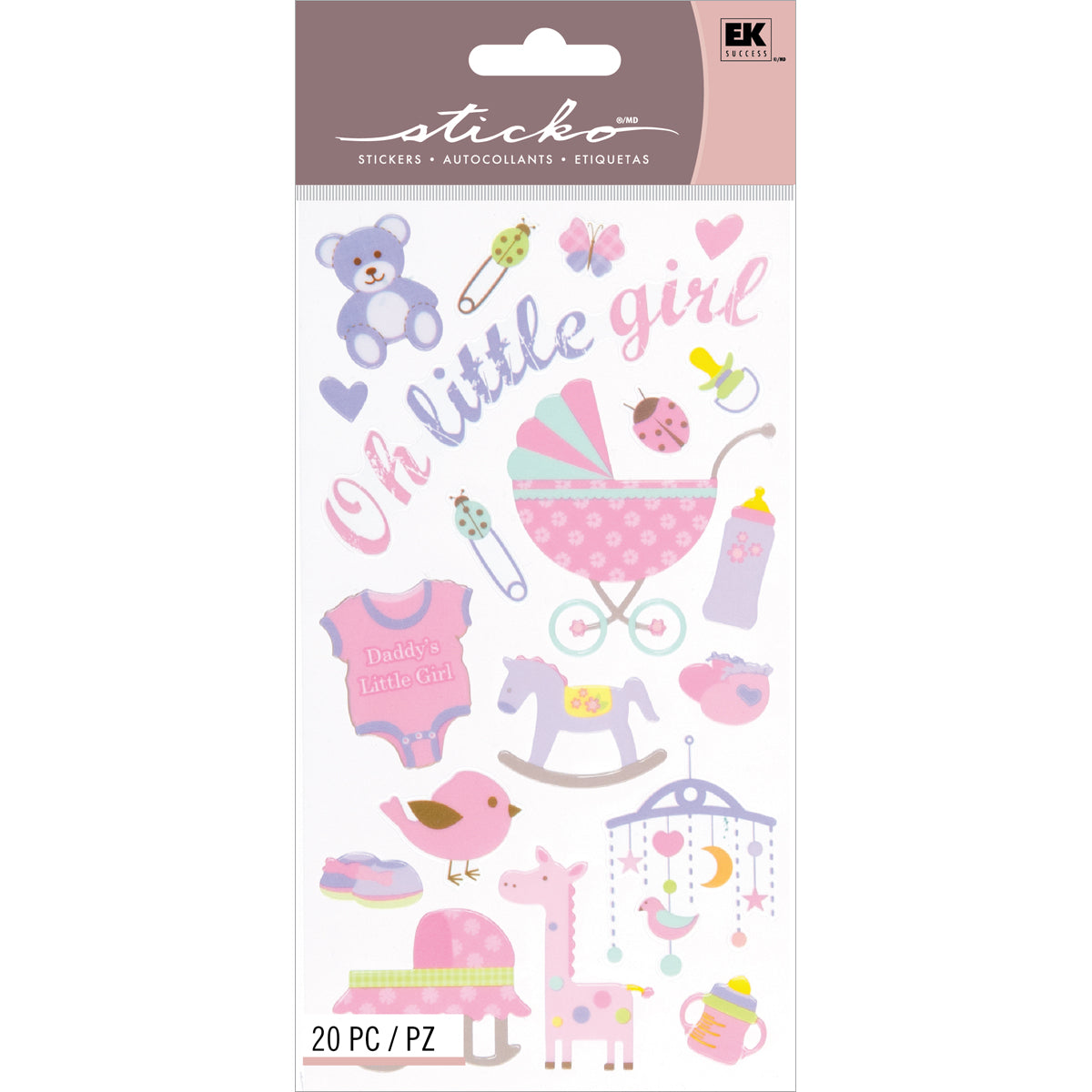 Family Collection Our Little Girl 4 x 7 Scrapbook Sticker Sheet by Sticko