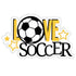 Love Soccer Custom Color Title 6.5 x 4.5 Fully-Assembled Laser Cut Scrapbook Embellishment by SSC Laser Designs