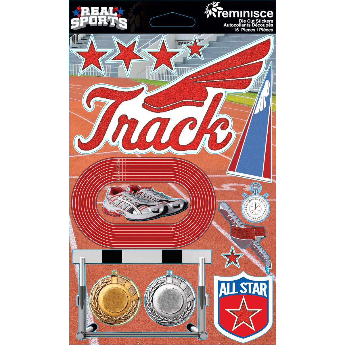 Real Sport Collection Track 5 x 6 Scrapbook Embellishment by Reminisce