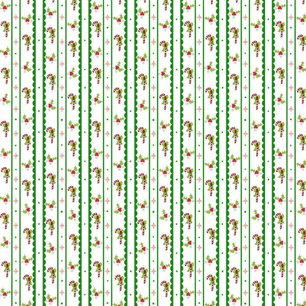 Mean Green Christmas Collection 12 X 12 Double-Sided Paper Pack by Scrapbook Customs - 12 Papers