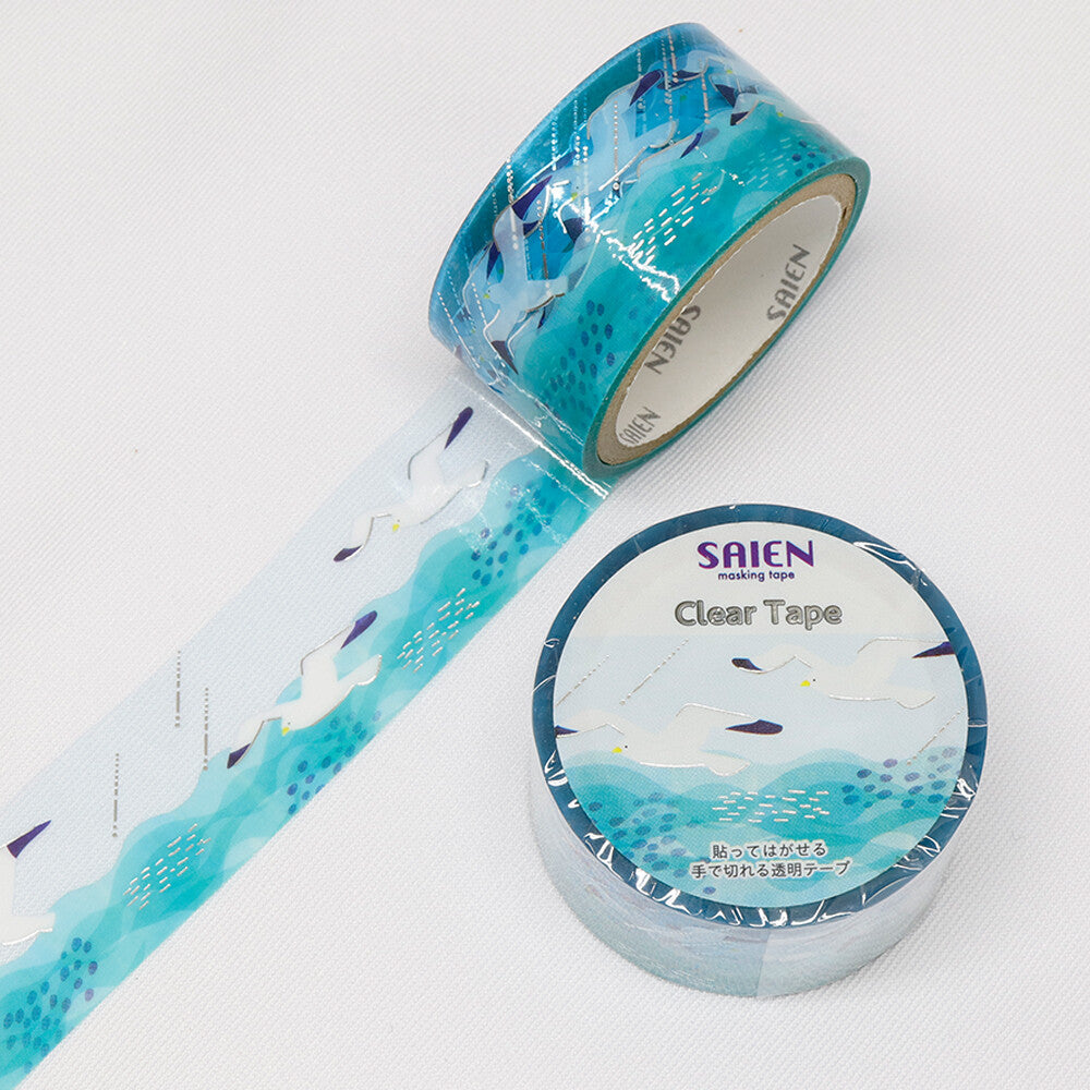 Cruise Collection  Seagulls Silver Foil Decorative Washi Tape - 20mm x 3m