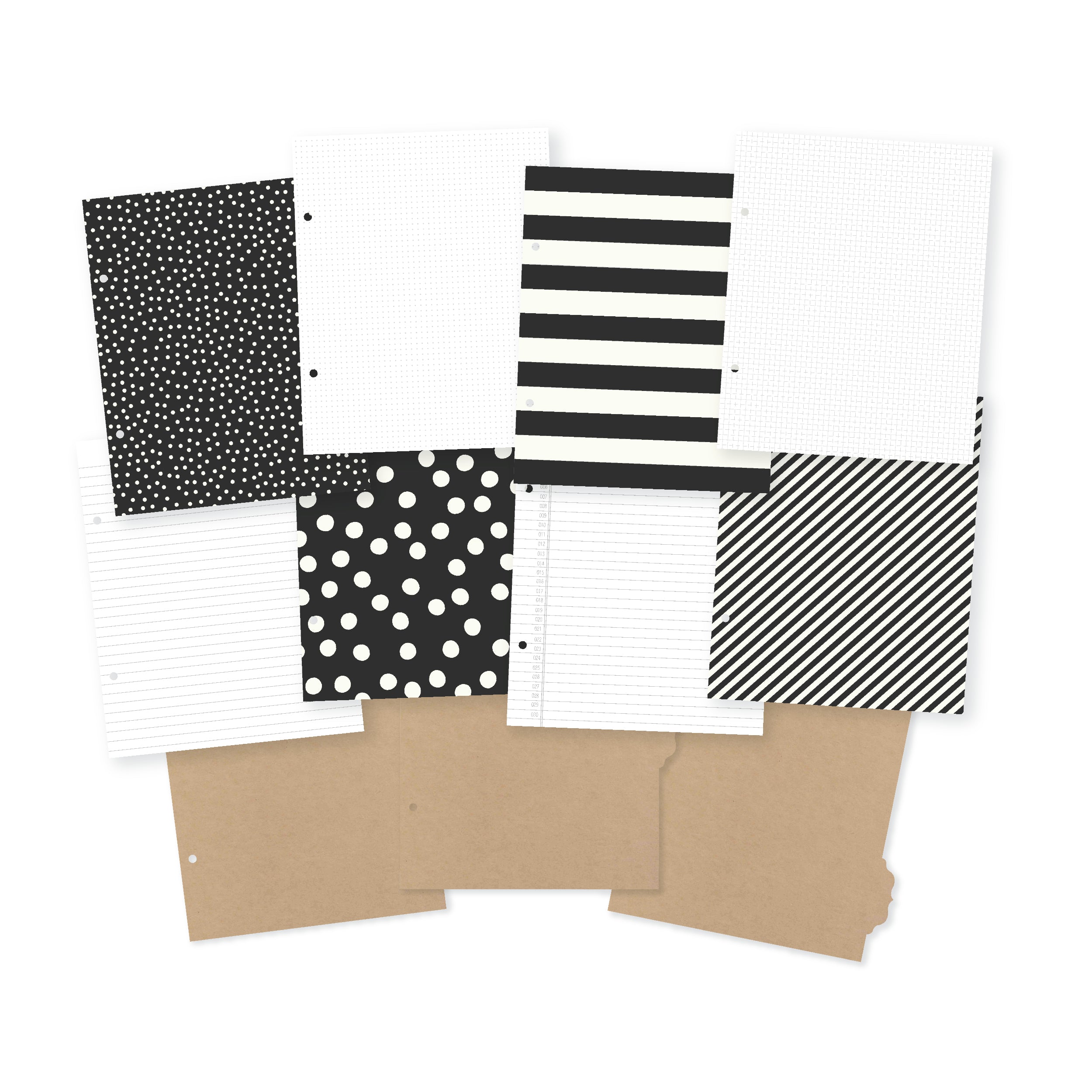 SN@P! 6 x 8 Designer 2-Ring Binder by Simple Stories - Black Kraft