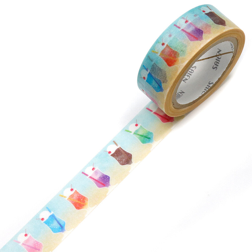 Beach Dreams Collection Seaside Tropical Drinks Decorative Washi Tape - 15mm x 7m