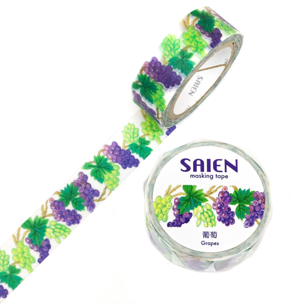 The Vineyard Collection Grapes Decorative Washi Tape - 15mm x 7m