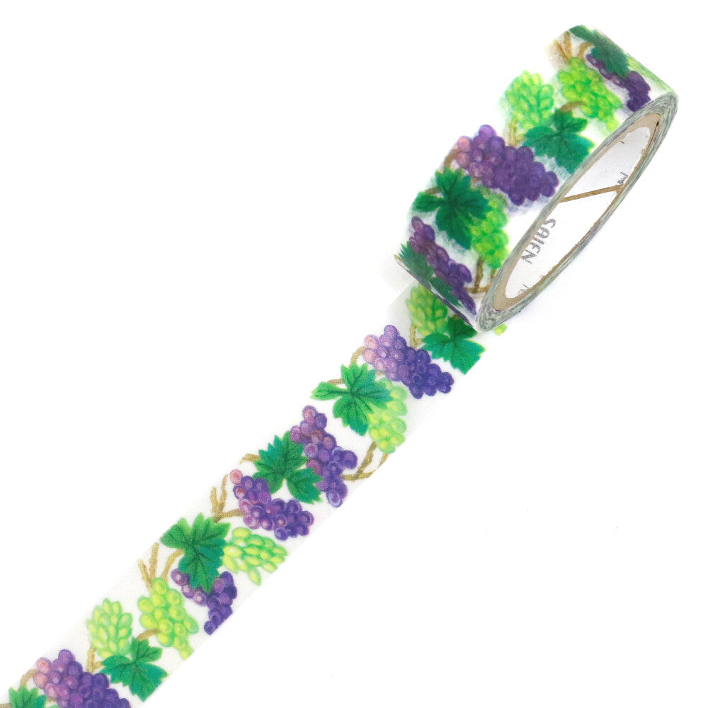 The Vineyard Collection Grapes Decorative Washi Tape - 15mm x 7m