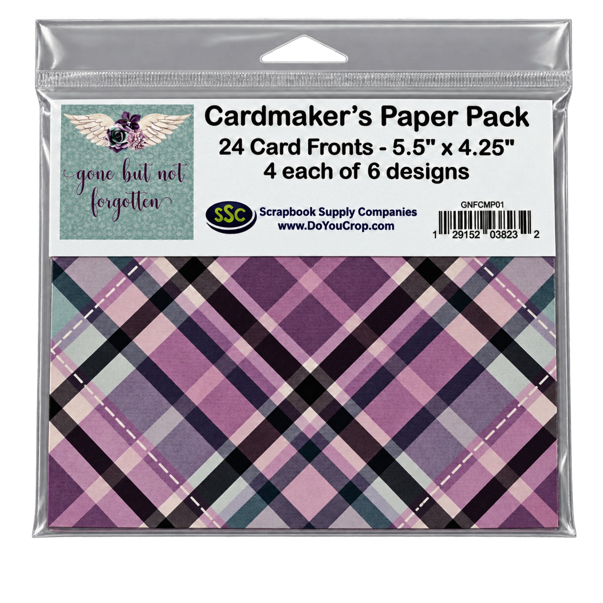 Cardmaker's Collection Gone But Not Forgotten 4.25 x 5.5 Pre-Cut Card Fronts by SSC Designs - 24 Pack
