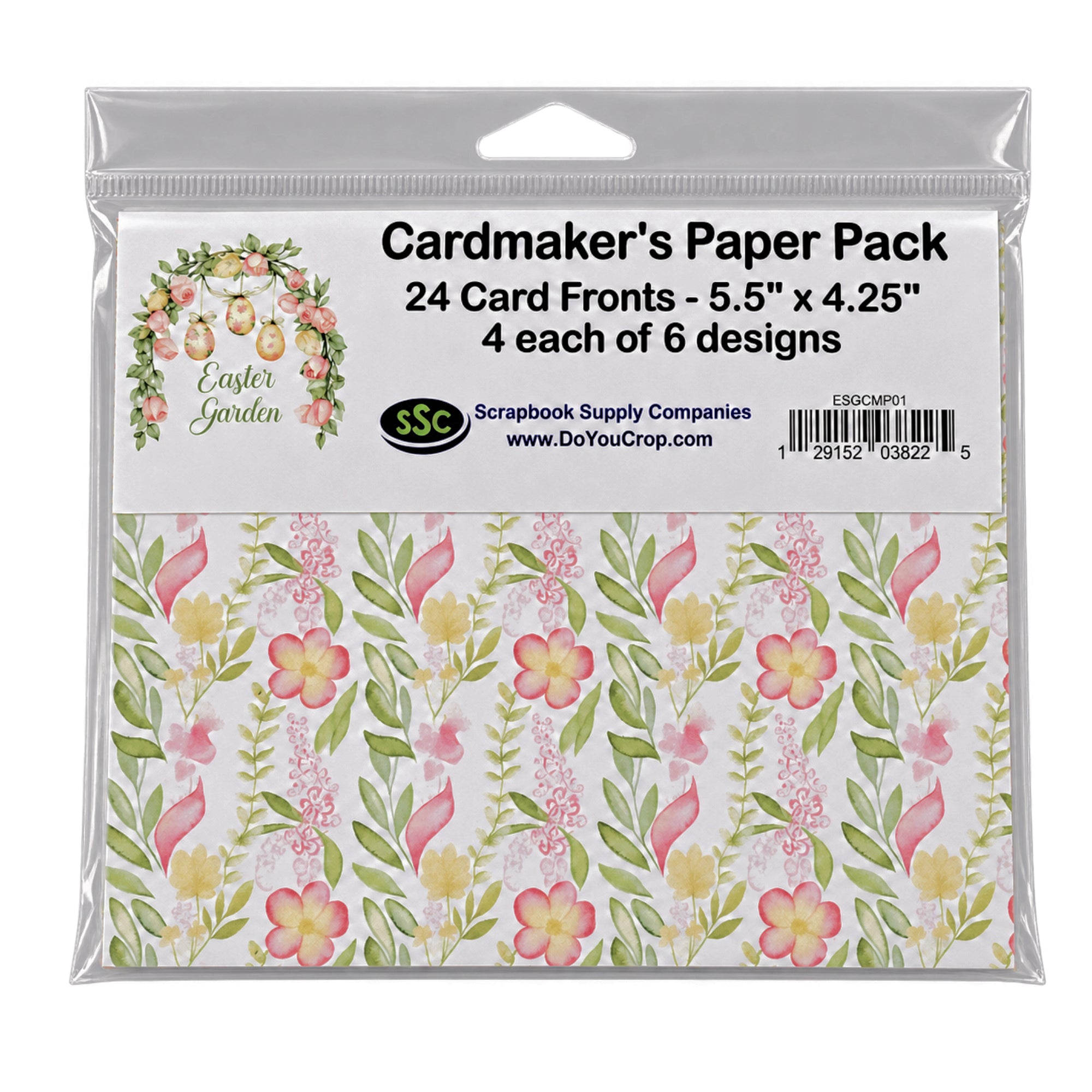 Cardmaker's Collection Easter Garden 4.25 x 5.5 Pre-Cut Card Fronts by SSC Designs - 24 Pack