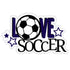 Love Soccer Custom Color Title 6.5 x 4.5 Fully-Assembled Laser Cut Scrapbook Embellishment by SSC Laser Designs