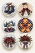 Country Winter Collection Button Bubbles 1" Self-Adhesive Scrapbook Embellishments by MH Flair & More