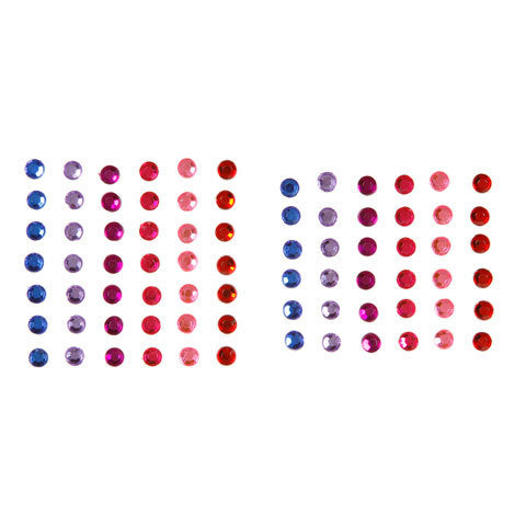 Berry Multicolor 7mm Self-Stick Gems by Darice - Pkg. of 78