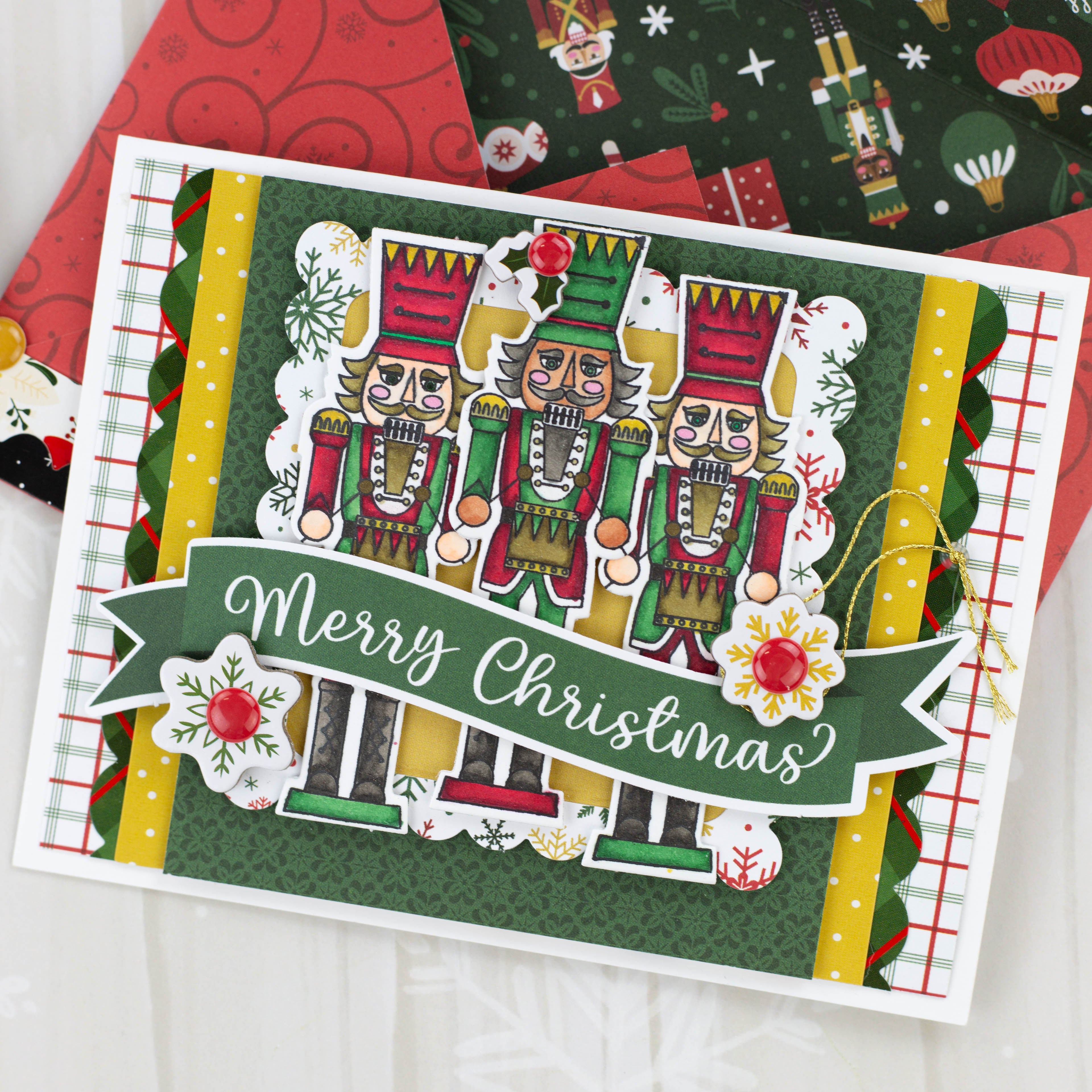 Nutcracker Christmas Scrapbook Paper & Sticker Collection Kit by Echo Park Paper - 13 Pieces