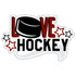 Love Hockey Custom Color Title 6.5 x 4.5 Fully-Assembled Laser Cut Scrapbook Embellishment by SSC Laser Designs