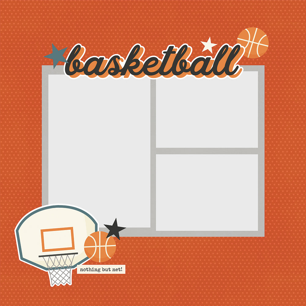 Sports Collection Basketball 4x8 Simple Pages Pieces by Simple Stories - 18 Pieces