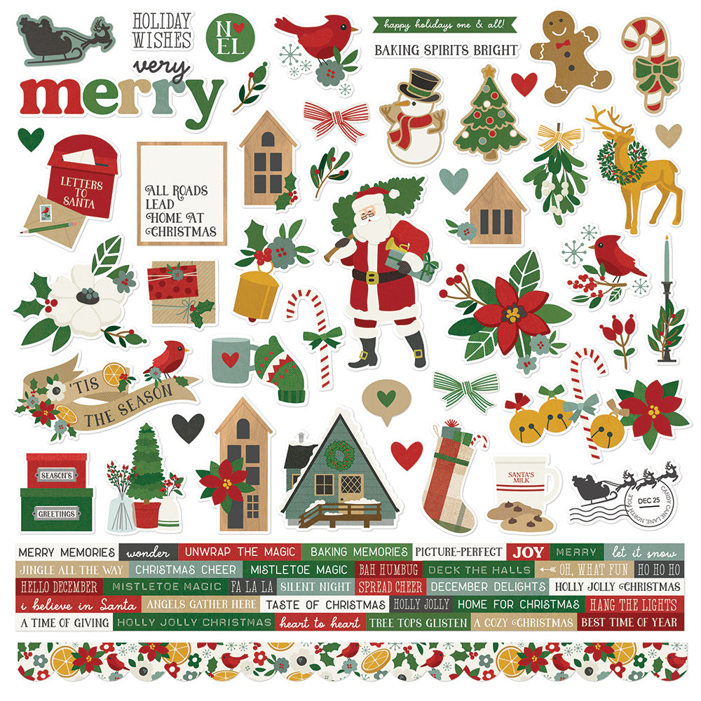 Hearth & Holiday Collection 12 x 12 Scrapbook Paper & Sticker Collection Kit by Simple Stories