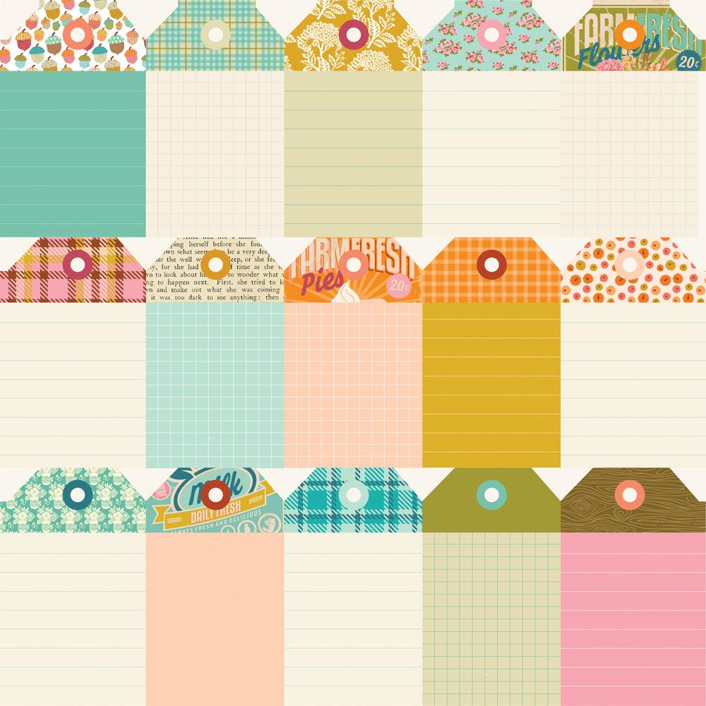 Harvest Market Collection Tags 12 x 12 Double-Sided Scrapbook Paper by Simple Stories - Scrapbook Supply Companies