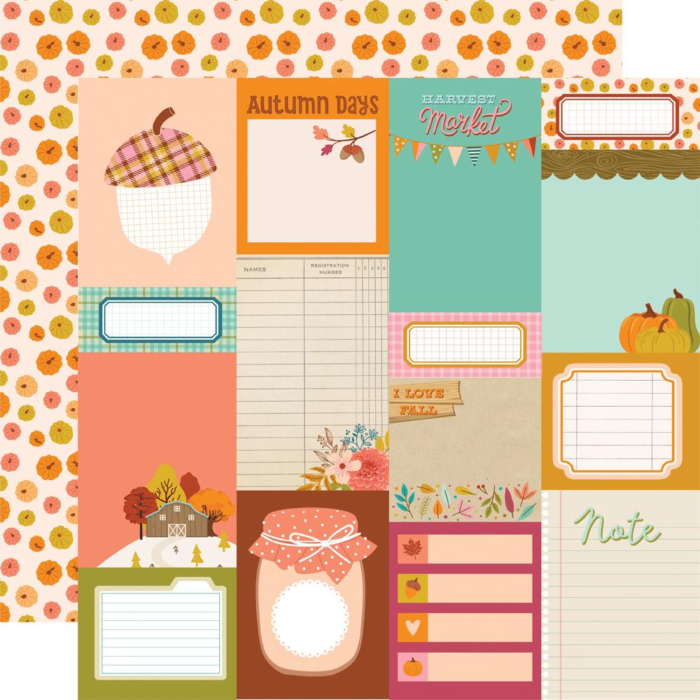 Harvest Market Collection Journal Elements 12 x 12 Double-Sided Scrapbook Paper by Simple Stories