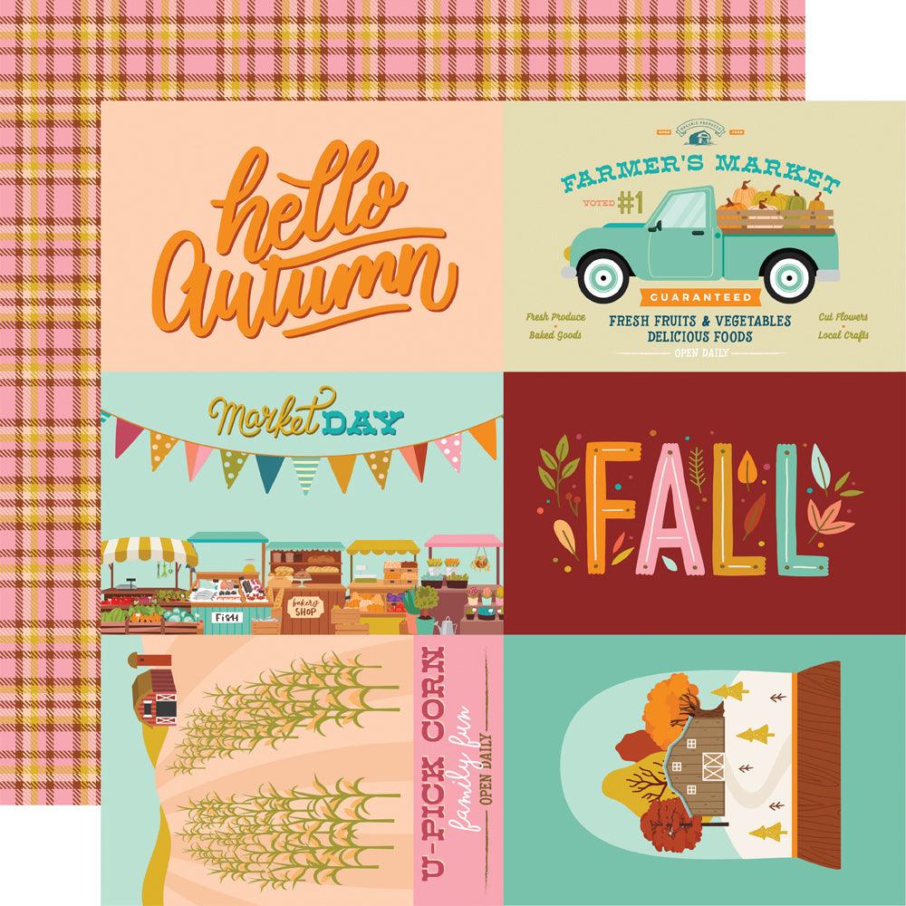 Harvest Market Collection 4x6 Elements 12 x 12 Double-Sided Scrapbook Paper by Simple Stories