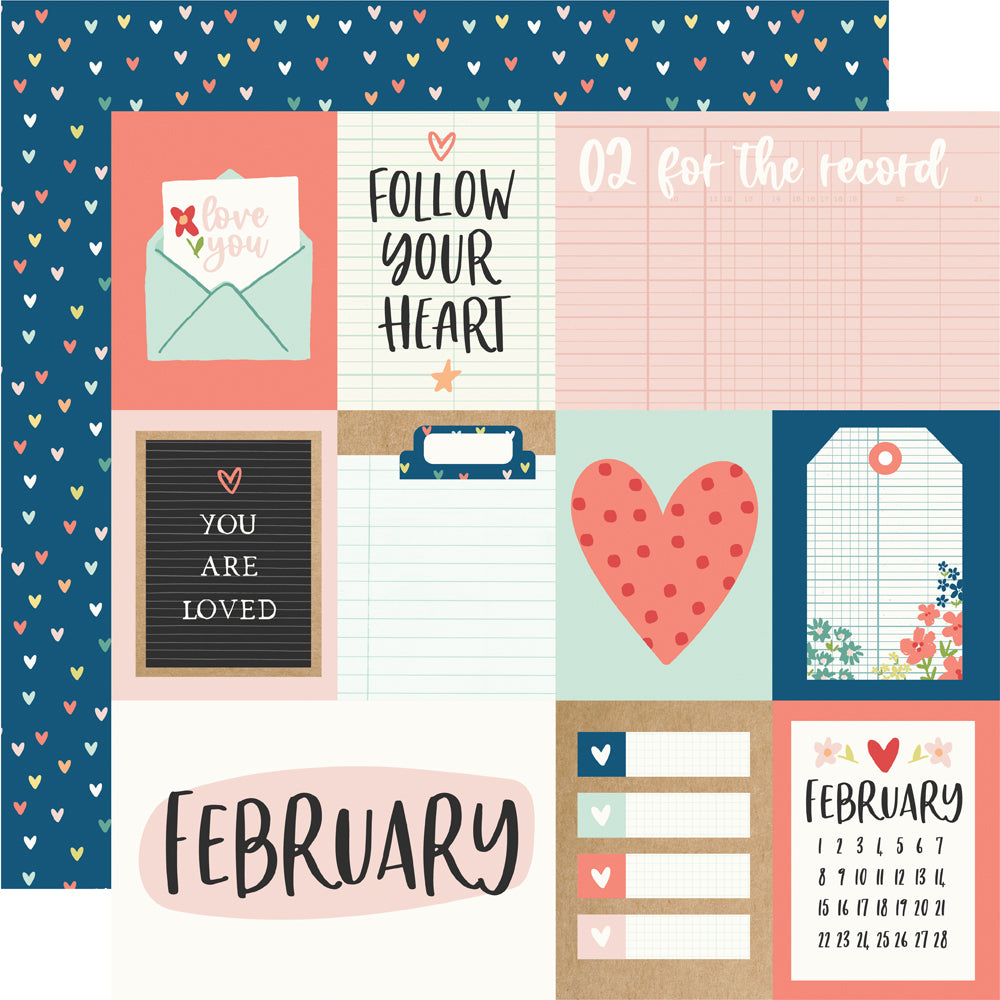 Life Captured Collection February 12 x 12 Double-Sided Scrapbook Paper by Simple Stories
