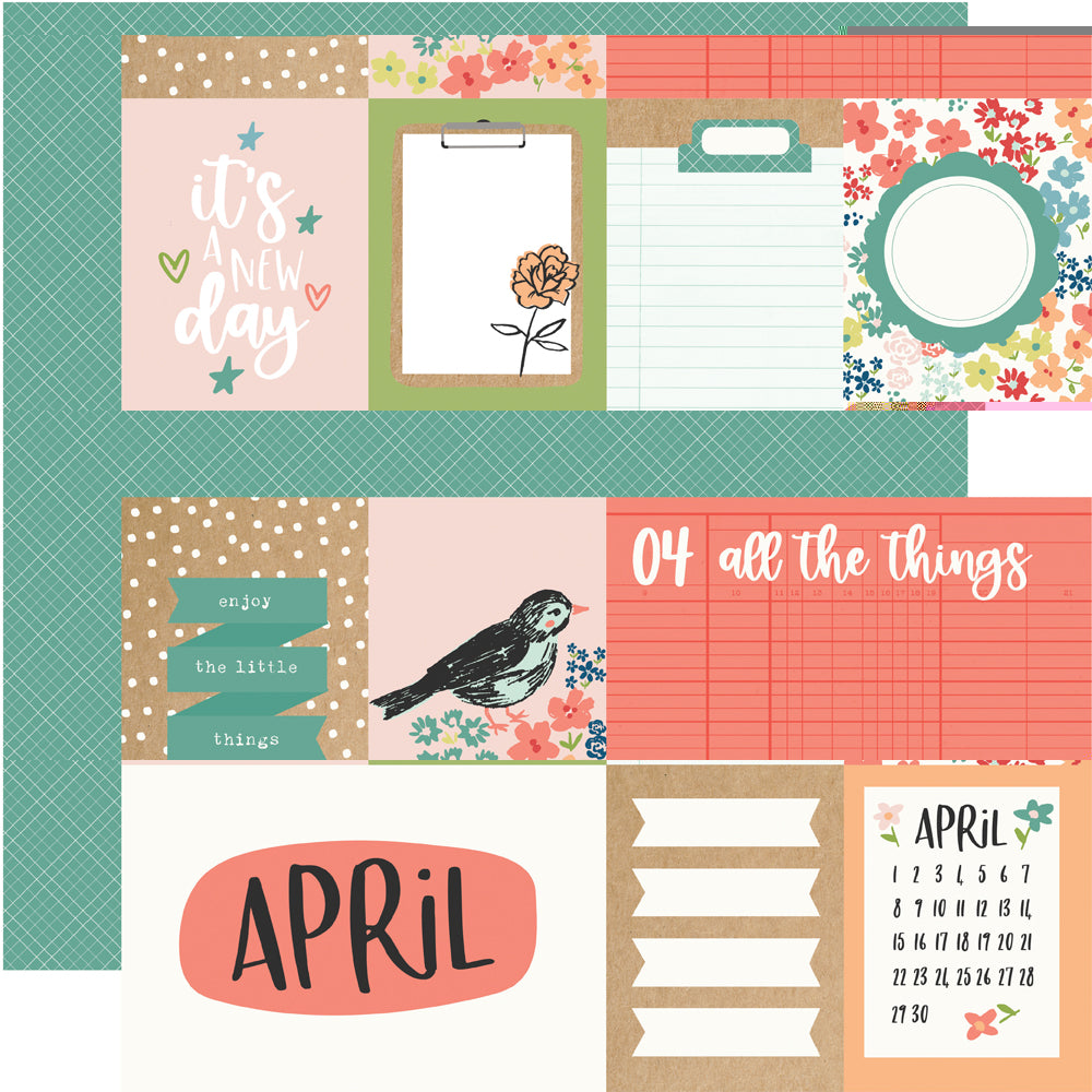 Life Captured Collection April 12 x 12 Double-Sided Scrapbook Paper by Simple Stories