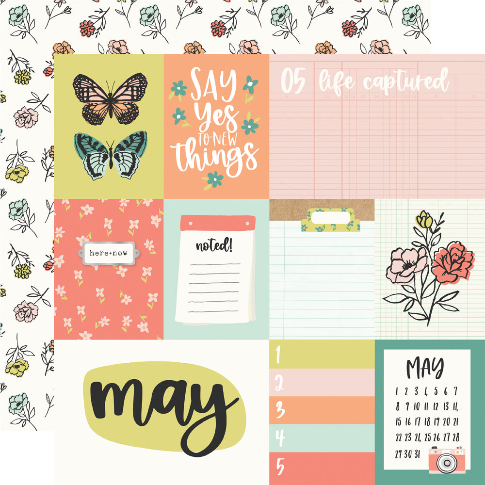 Life Captured Collection May 12 x 12 Double-Sided Scrapbook Paper by Simple Stories
