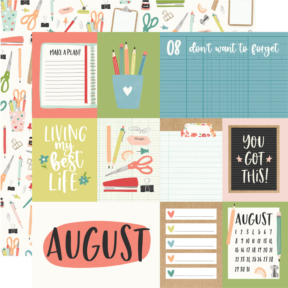 Life Captured Collection August 12 x 12 Double-Sided Scrapbook Paper by Simple Stories