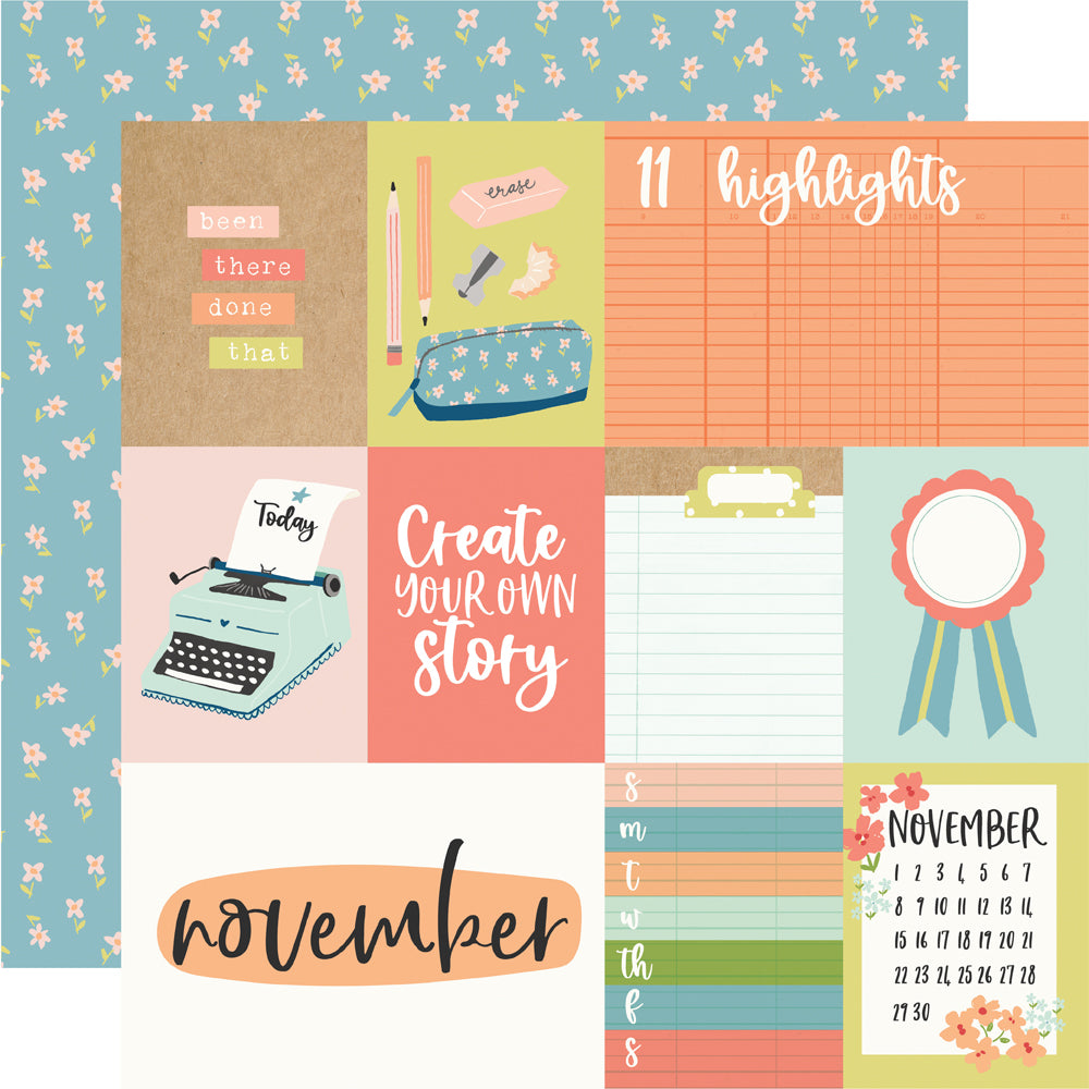 Life Captured Collection November 12 x 12 Double-Sided Scrapbook Paper by Simple Stories
