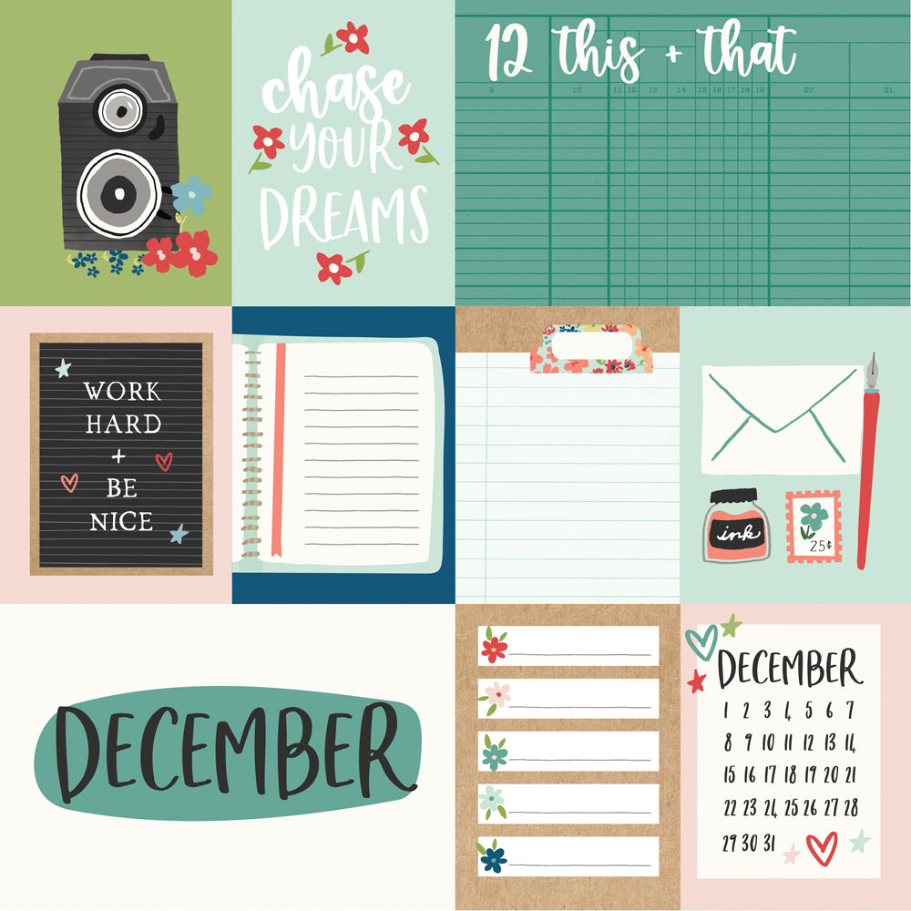 Life Captured Collection December 12 x 12 Double-Sided Scrapbook Paper by Simple Stories