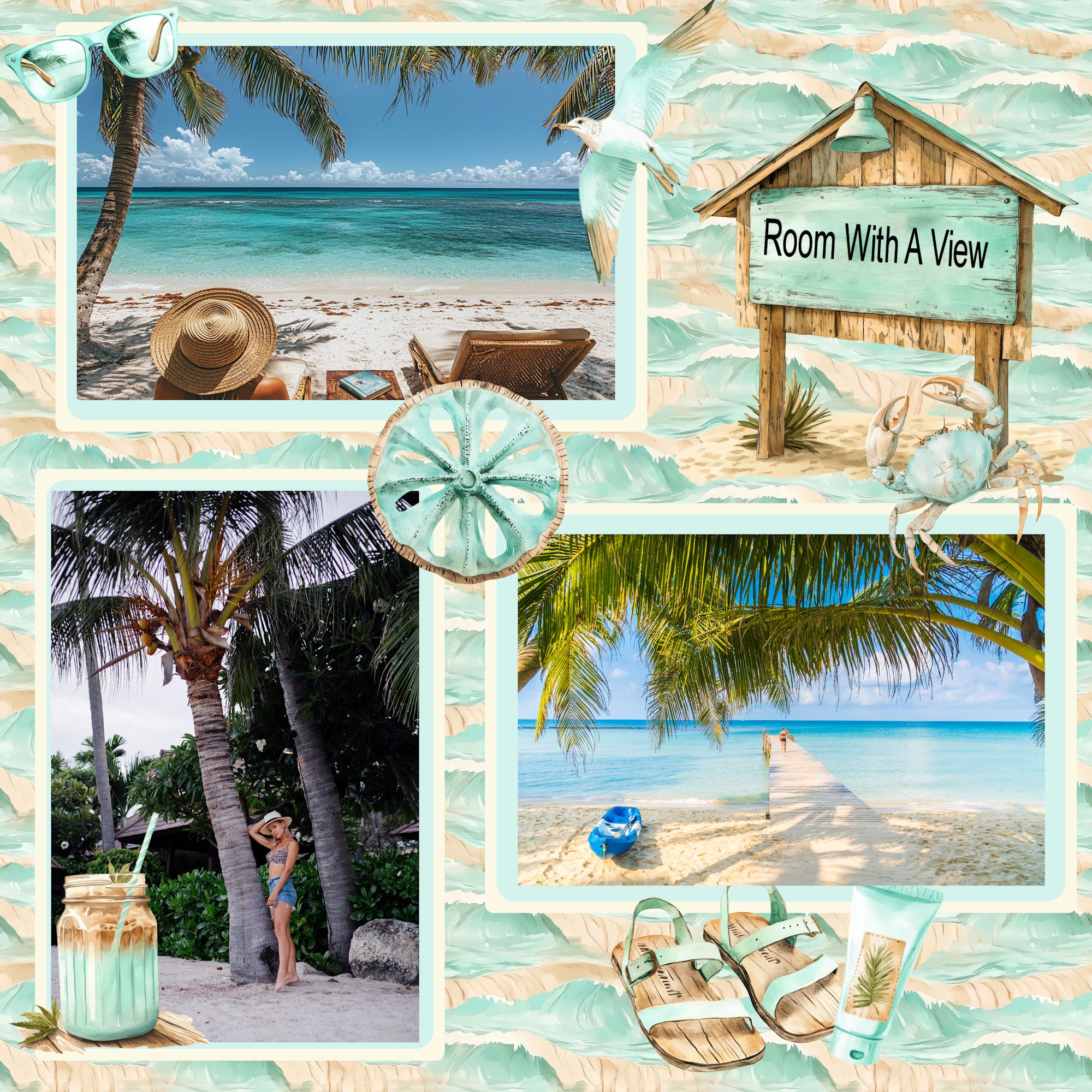 Coastal Shores 12 x 12 Scrapbook Paper & Embellishment Kit by SSC Designs