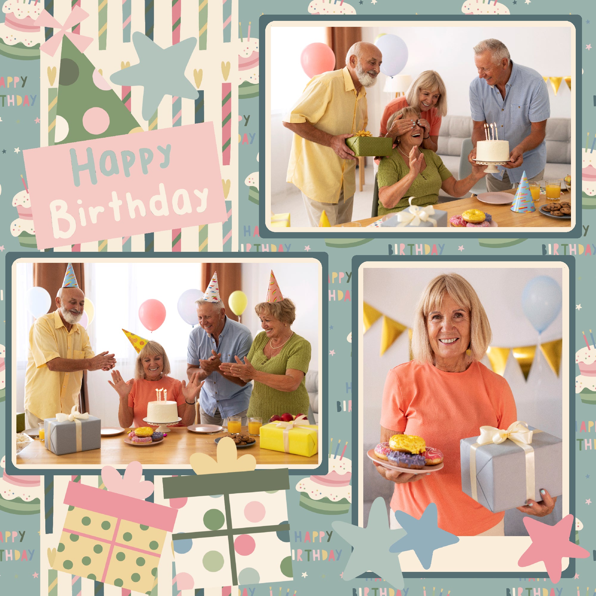Happy Birthday 12 x 12 Scrapbook Paper & Embellishment Kit by SSC Designs